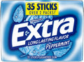 WRIGLEYS EXTRA PEPPERMINT CHEWING GUM SUGAR FREE STICK RP 35 CT
