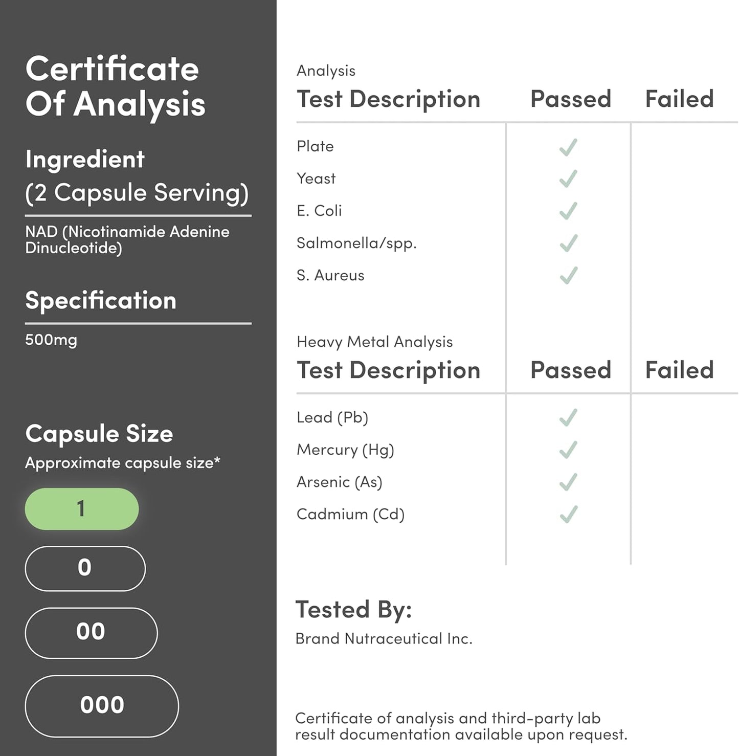 NAD+ anti Aging & Cell Regeneration | 500Mg of 95% Pure NAD plus per Serving, 30 Day Supply | Similar to Nicotinamide Riboside | Third Party Tested, Vegan Safe, Non-Gmo