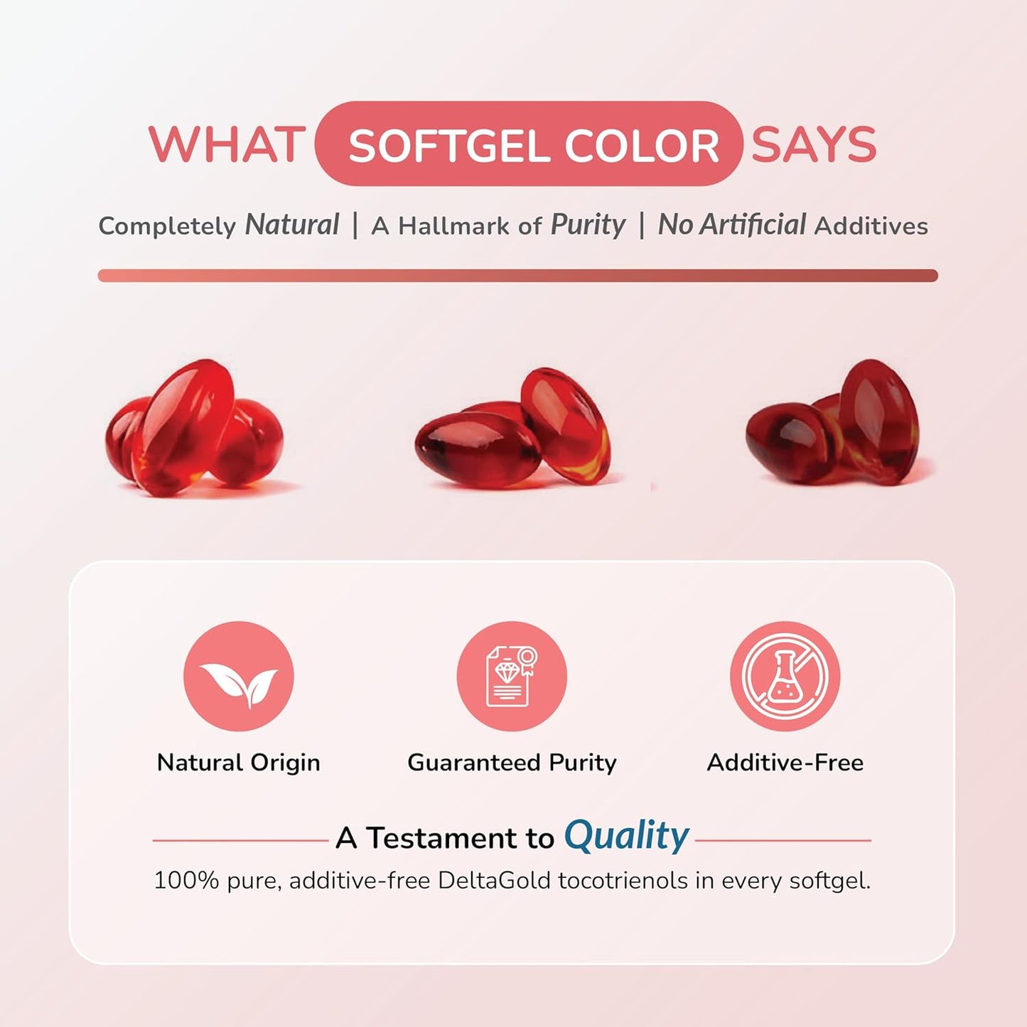 WELLNESS EXTRACT Eannatto Tocotrienols Vitamin E Supplements Tocopherol Free, Non-Gmo, Gluten Free & Antioxidant (125MG 60 Softgels)