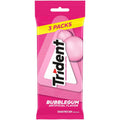 Trident Bubblegum Sugar Free Gum, 3 Packs of 14 Pieces (42 Total Pieces)