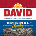 DAVID Roasted and Salted Original Jumbo Sunflower Seeds, 5.25 Oz