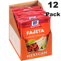 12 Pack Mccormick Fajita Seasoning Mix, 1.12 Oz Envelope Packing May Vary