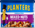 PLANTERS Roasted Unsalted Mixed Nuts, 10.3 Oz Canister