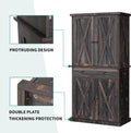 Kitchen Pantry Storage Cabinet, 72'' with Large Drawer and Adjustable Shelves, Dark Rustic Oak