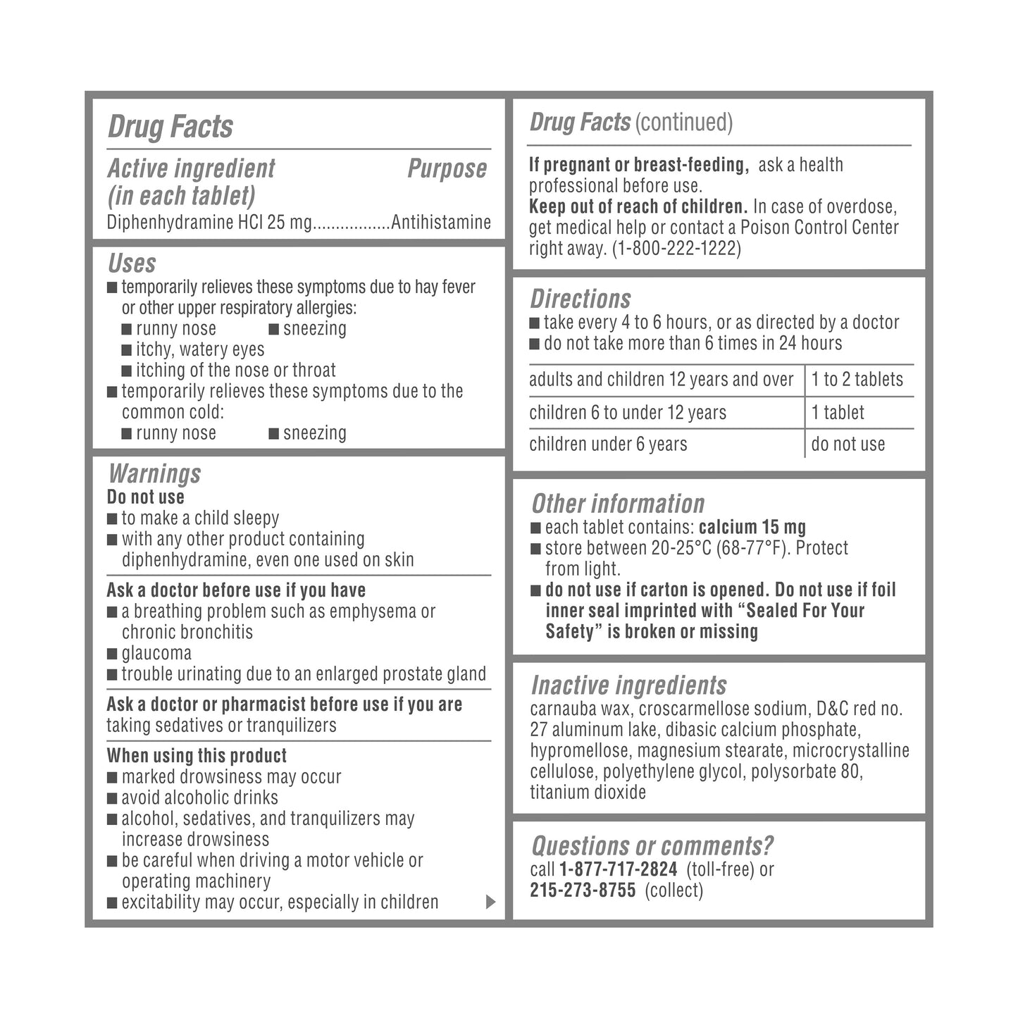Benadryl Allergy Ultratab Tablets, 144 Tablets