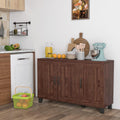 Buffet Cabinet Kitchen Storage Cupboard - 3 Door Sideboard with Adjustable Shelves Brown