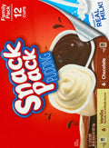Snack Pack Chocolate and Vanilla Flavored Pudding Cups Family Pack, 12 Count Pudding Cups