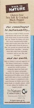 Back to Nature Gluten Free Crackers, Sea Salt & Cracked Black Pepper Rice Thins - Dairy Free, Non-Gmo, Made with Whole Grain Brown Rice Flour, Delicious & Quality Snacks, 4 Ounce
