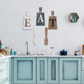 Cutting Board Eat Sign Set Hanging Art for Kitchen and Home Decoration (Gray, White, Brown)