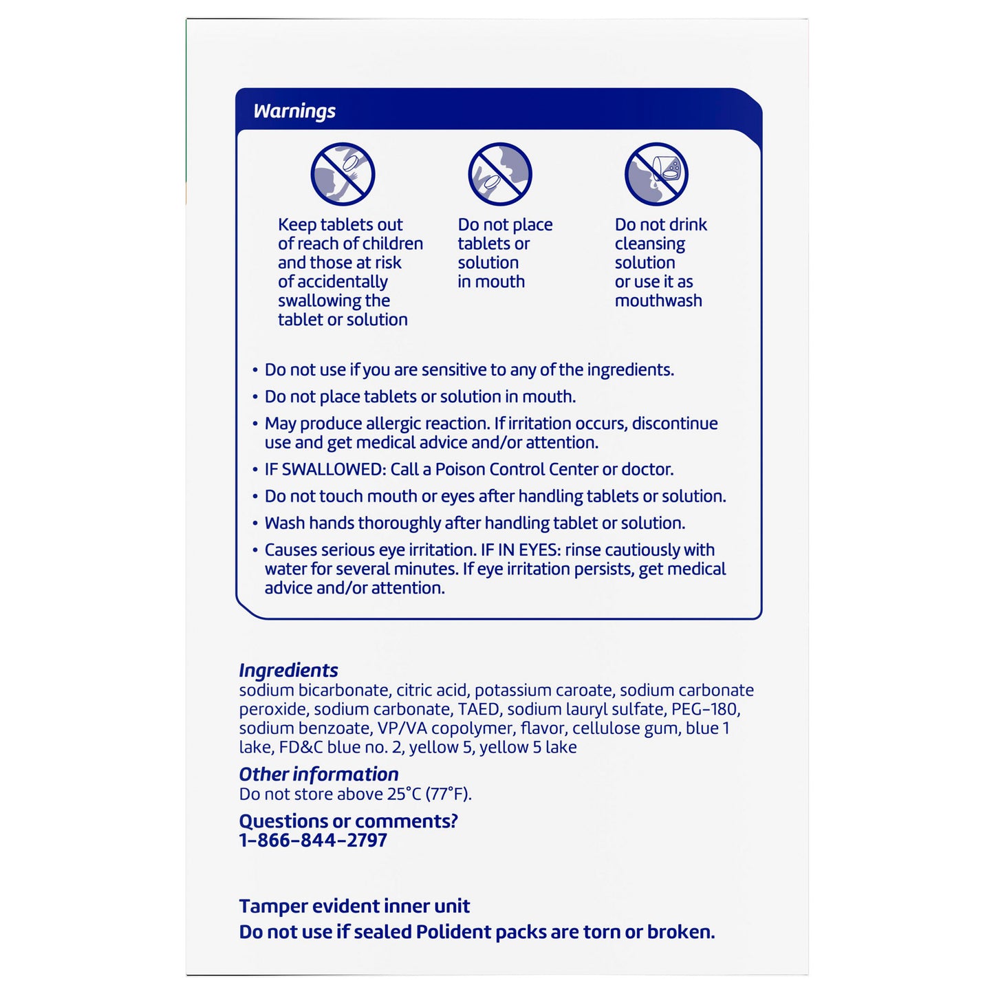 Polident Rapid Clean Dental Appliance Cleanser Tablets, 102 Count, 2-Pack