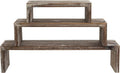 Tabletop Torched Wood Nesting Decorative Display Riser Stands, Set of 3
