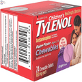 Tylenol Childrens Pain plus Fever Chewable Tablets, Grape, 24 Ea