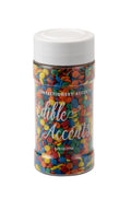 EDIBLE ACCENTS BRIGHT SEQUINS - Confectionery Accents, Gluten Free, Egg Free, Nuts Free, Kosher, Fancy Sprinkles Medley Mix, for Baking, Decorating, Cookies, Cupcakes, Cakes, Great Topping, Jimmies, Sugar Shapes, 2.75Oz
