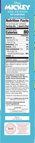 Mickey & Friends Fruit Flavored Snacks, Treat Pouches, Value Pack, 22 Ct
