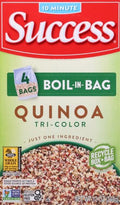 Success Boil-In-Bag Quinoa, Quick Tri-Color Quinoa, 12-Ounce Box