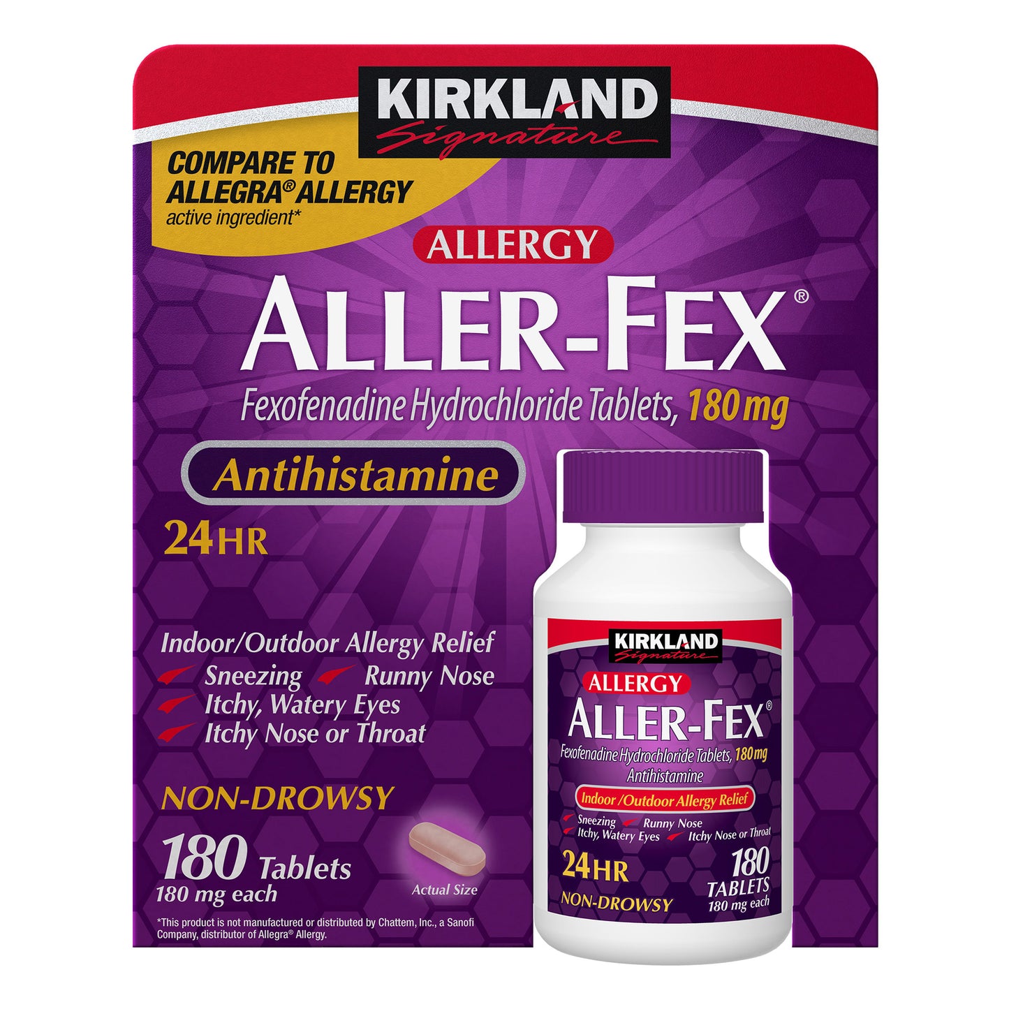 Kirkland Signature Aller-Fex Antihistamine 180 Mg., 180 Tablets