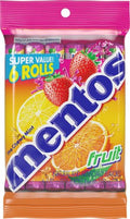 Mentos Candy, Mint Chewy Candy Roll, Fruit, Non Melting, 1.32 Oz , 6 Count(Pack of 1)