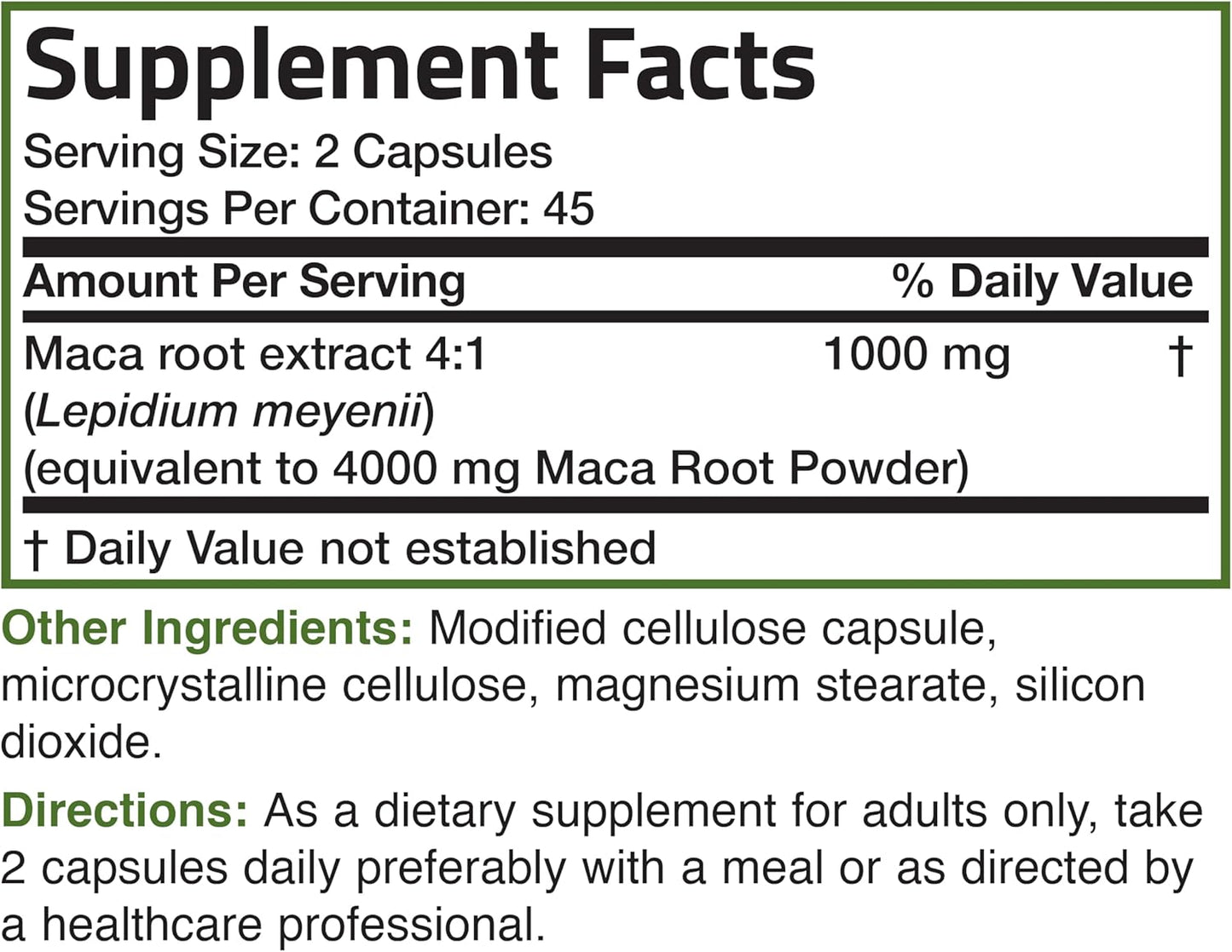 Bronson Maca Root Extra Lepidium Meyenii, Non-Gmo, 90 Vegetarian Capsules