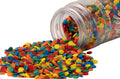 EDIBLE ACCENTS BRIGHT SEQUINS - Confectionery Accents, Gluten Free, Egg Free, Nuts Free, Kosher, Fancy Sprinkles Medley Mix, for Baking, Decorating, Cookies, Cupcakes, Cakes, Great Topping, Jimmies, Sugar Shapes, 2.75Oz