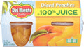 Del Monte Diced Peaches in Juice, 4 Oz, 4 Ct