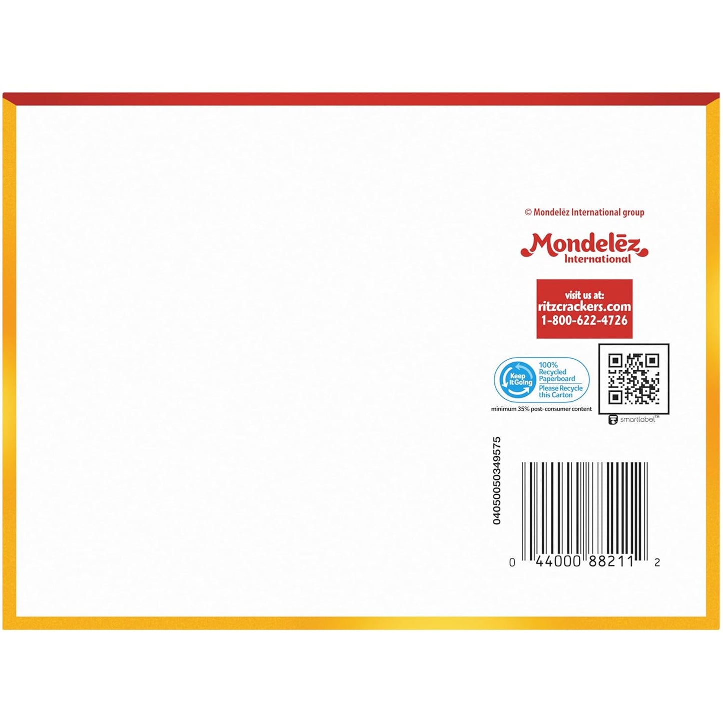 RITZ Cheese Sandwich Crackers, Lunch Snacks, 8 Ct. Case of 6