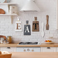 Cutting Board Eat Sign Set Hanging Art for Kitchen and Home Decoration (Gray, White, Brown)