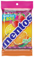 Mentos Candy, Mint Chewy Candy Roll, Fruit, Non Melting, 1.32 Oz , 6 Count(Pack of 1)