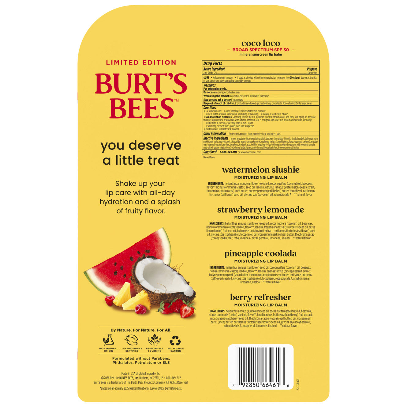 Burts Bees Lip Balm, Drink Inspired Pack, 10 Count