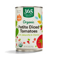 365 by , Tomatoes Petite Diced with Jalapeno Cilantro Organic, 10 Ounce