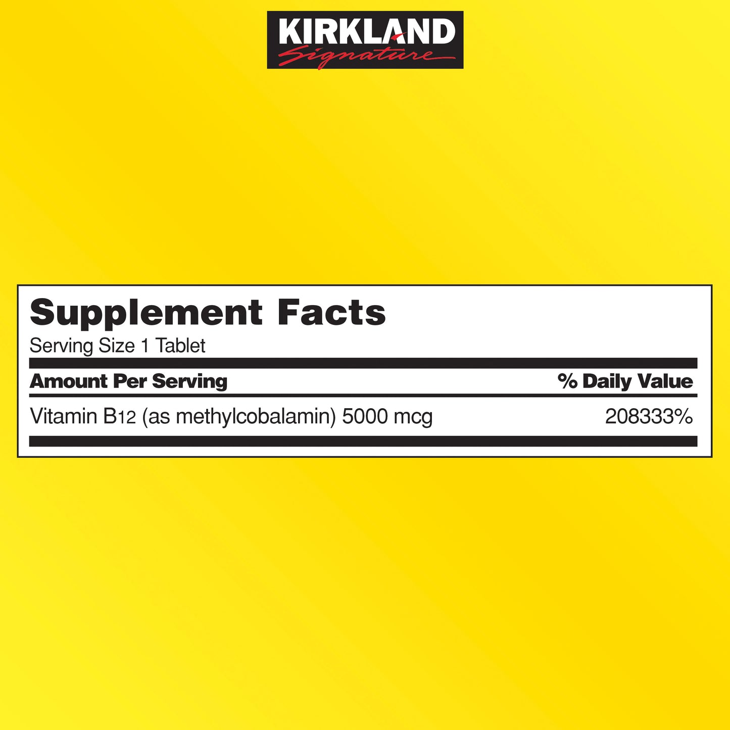 Kirkland Signature Quick Dissolve B-12 5000 Mcg., 300 Tablets