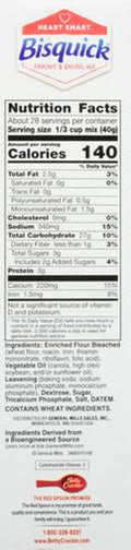 Betty Crocker Heart Smart Bisquick Pancake and Baking Mix, Low-Fat & Cholesterol-Free, 40 Oz.