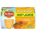Del Monte Diced Peaches in Juice, 4 Oz, 4 Ct