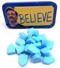 Ted Lasso Believe in Believe Blue Raspberry Flavored Candy - (1) Collectible Slide off Top Tin Filled with Candies Featuring Ted Lasso