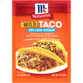 Mccormick Mild Taco 30% Less Sodium Mild Taco Seasoning Mix, 1 Oz Envelope