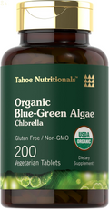Chlorella Blue Green Algae 250Mg | 200 Tablets | Vegetarian, Non-Gmo, Gluten Free Supplement | Tahoe Nutritionals