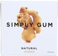 Simply Gum Natural Chewing Gum (Ginger, 15 Count (Pack of 1))