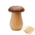 Wood Cute Mushroom Toothpick Holder Container Home Kitchen Dining Room (with toothpicks)
