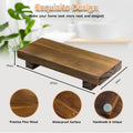 Wood Pedestal Stand Risers 8.7''x3.5'' Small Wooden Riser Soap Stand for Table Countertop Kitchen Sink