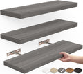 Floating Wood Shelves - Wall Mounted, for Kitchen, with 22lbs Capacity Set of 3