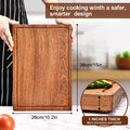Wooden Cutting Boards For Kitchen Wood Chopping Board Thick One-piece Cutting Board With Juice Groove 15 * 10.2 * 1"