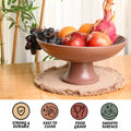 Acacia Wood Fruit Bowl for Kitchen Counter 12" Large