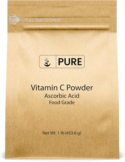 PURE ORIGINAL INGREDIENTS Vitamin C Powder (1 Lb) Ascorbic Acid, Non GMO, Dietary Supplement