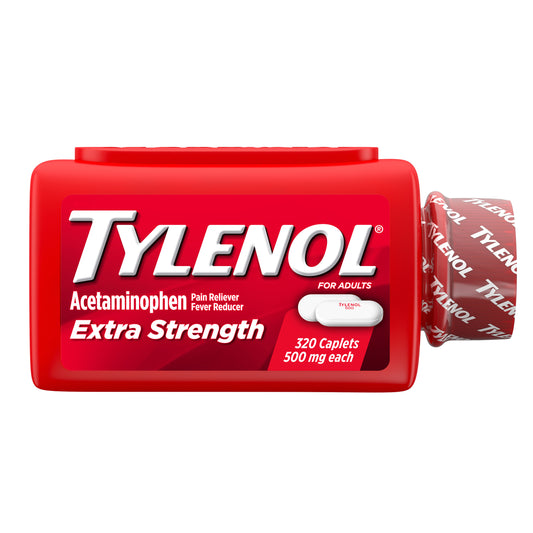 Tylenol Extra Strength Caplets, Fever Reducer & Pain Reliever, 500 Mg, 320 Ct.
