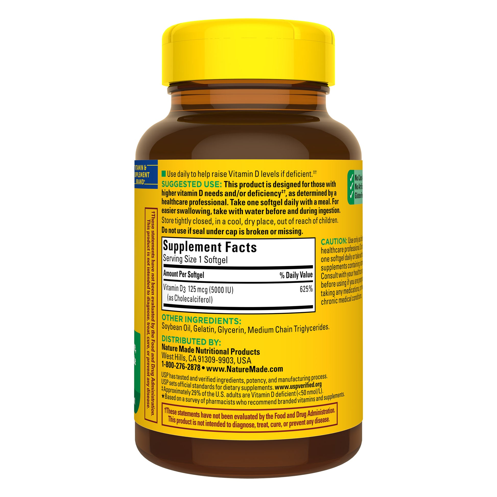 Nature Made Vitamin D Extra Strength 125 Mcg, 240 Softgels