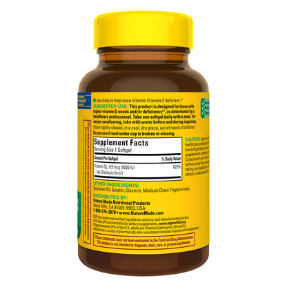 Nature Made Vitamin D Extra Strength 125 Mcg, 240 Softgels