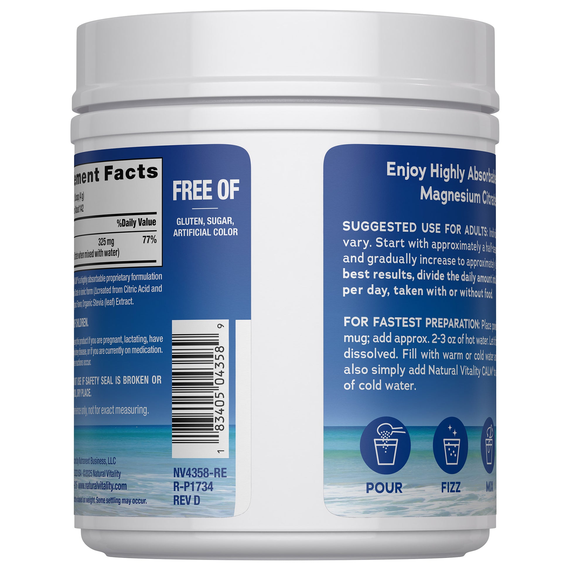 Natural Vitality Calm Magnesium Citrate Powder, 20 Ounces