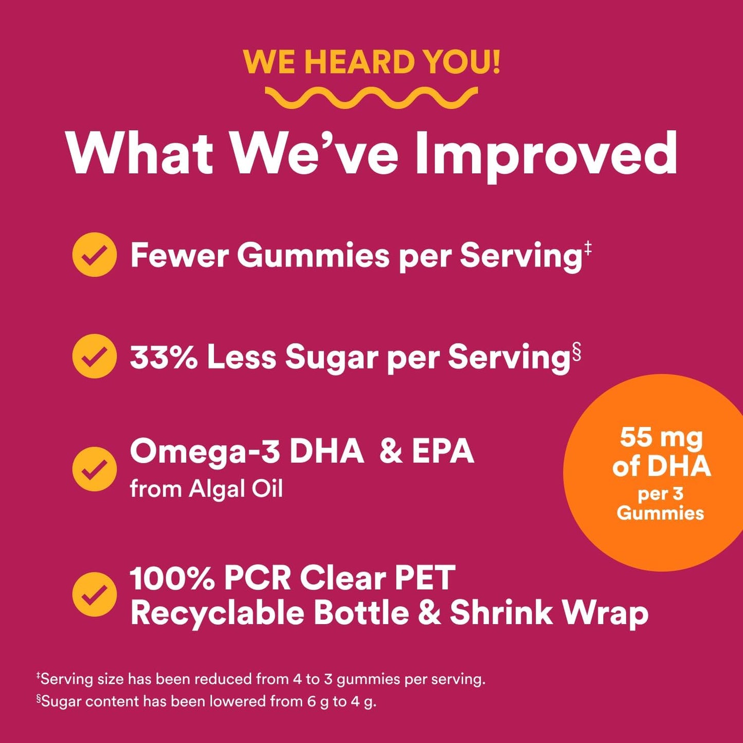 Smartypants Multivitamin Gummy for Women 50 and over - Improved Formula: Omega 3 (DHA/EPA), Methylfolate, Coq10, Vitamin D3, C, Vitamin B12, B6, A, K, Biotin, Gluten Free, 90 Count (30 Day Supply)