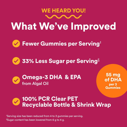 Smartypants Multivitamin Gummy for Women 50 and over - Improved Formula: Omega 3 (DHA/EPA), Methylfolate, Coq10, Vitamin D3, C, Vitamin B12, B6, A, K, Biotin, Gluten Free, 90 Count (30 Day Supply)