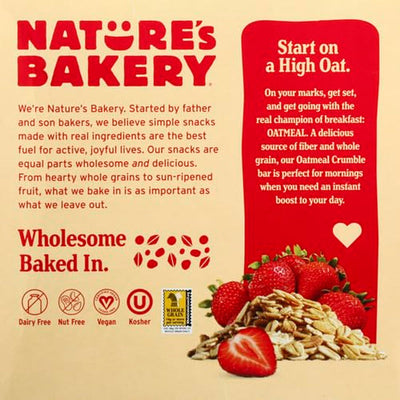 Nature'S Bakery Oatmeal Crumble Strawberry Bars, 1.41 Oz, 6 Ct