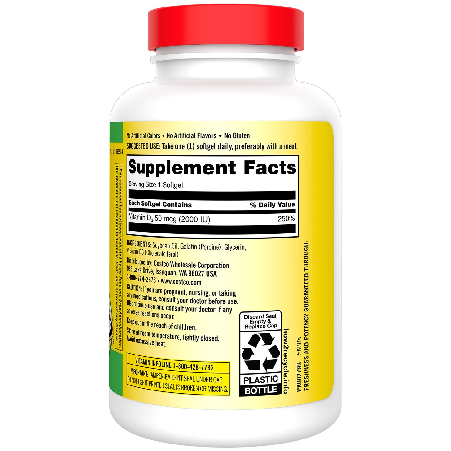 Kirkland Signature Extra Strength D3 50 Mcg., 600 Softgels